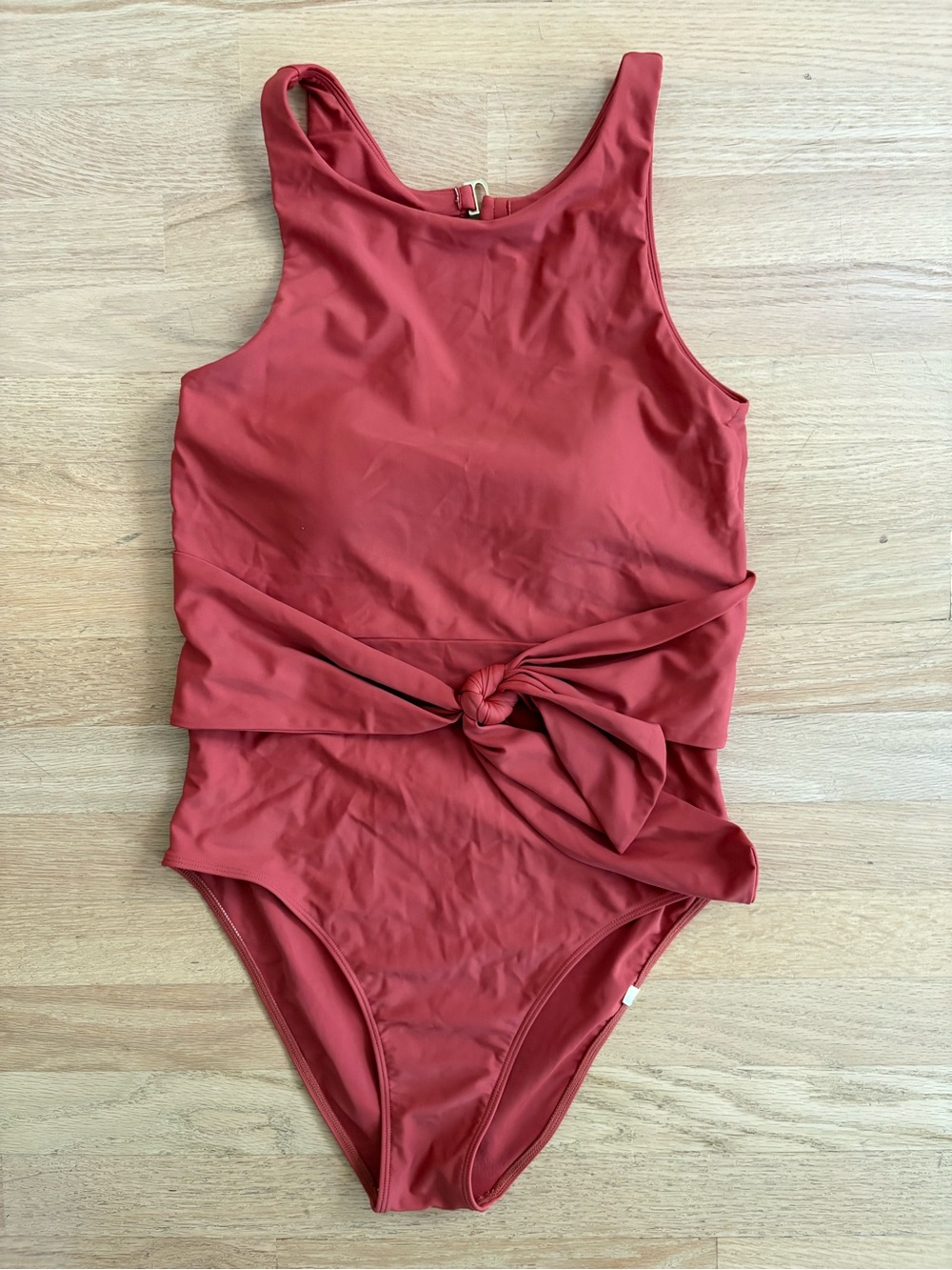 summersalt Rust One-Piece Swimsuit with Front Knot